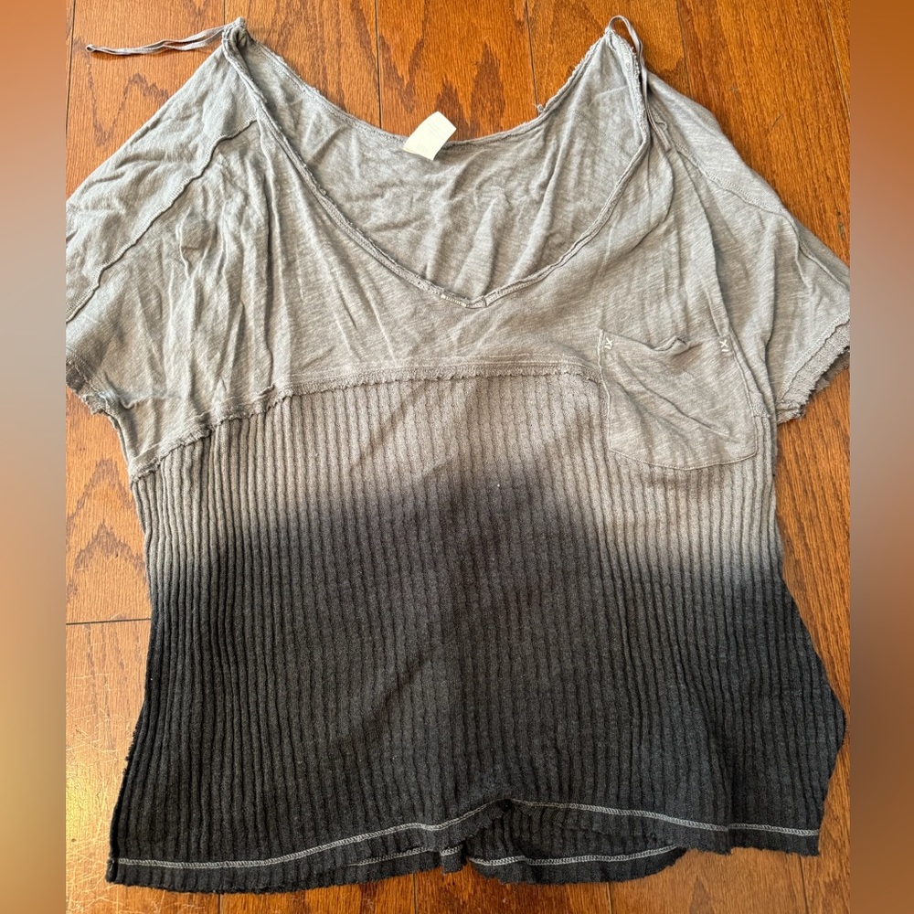 We The Free gray and black ombre shirt